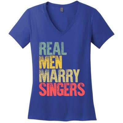 Funny Marriage Funny Gift Real Marry Singers Groom Meaningful Gift Women's V-Neck T-Shirt