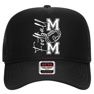 Football Mom Football Mom Football Mom Football Football Mom High Crown Mesh Back Trucker Hat