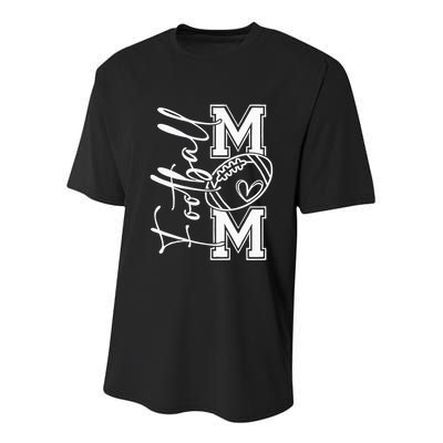 Football Mom Football Mom Football Mom Football Football Mom Youth Performance Sprint T-Shirt