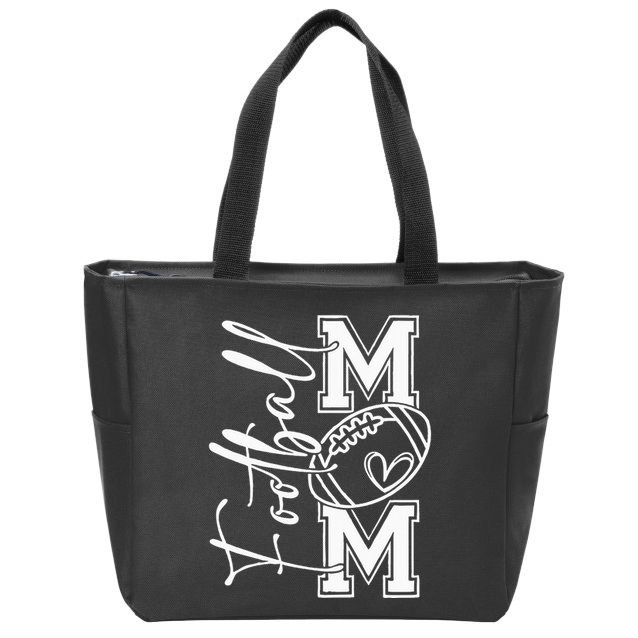 Football Mom Football Mom Football Mom Football Football Mom Zip Tote Bag