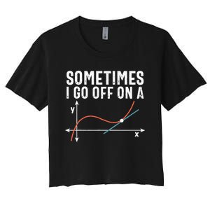 Funny Math Funny Geometry Math Humor Math Pun Math Joke Women's Crop Top Tee