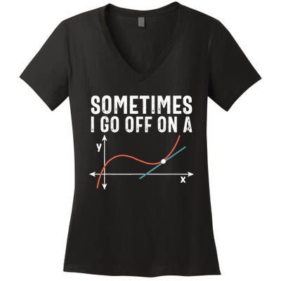 Funny Math Funny Geometry Math Humor Math Pun Math Joke Women's V-Neck T-Shirt