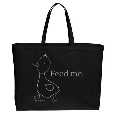 Feed Me Cotton Canvas Jumbo Tote