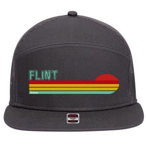 Flint Michigan 7 Panel Mesh Trucker Snapback Hat