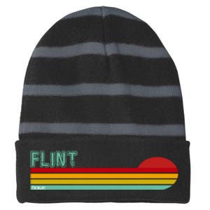 Flint Michigan Striped Beanie with Solid Band