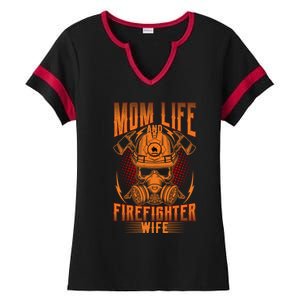 Fire Mother Firefighter Mom Tee Hero Mothers Day Gift Ladies Halftime Notch Neck Tee