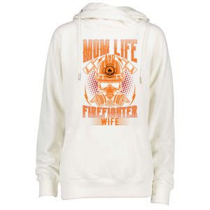 Fire Mother Firefighter Mom Tee Hero Mothers Day Gift Womens Funnel Neck Pullover Hood