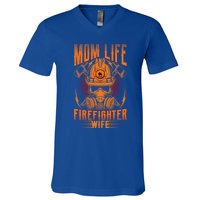 Fire Mother Firefighter Mom Tee Hero Mothers Day Gift V-Neck T-Shirt