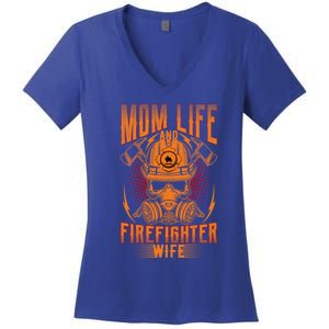 Fire Mother Firefighter Mom Tee Hero Mothers Day Gift Women's V-Neck T-Shirt