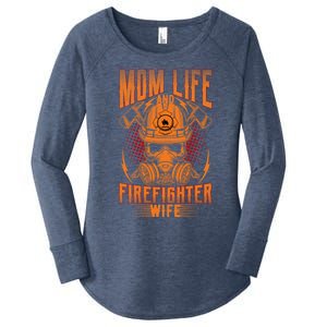 Fire Mother Firefighter Mom Tee Hero Mothers Day Gift Women's Perfect Tri Tunic Long Sleeve Shirt