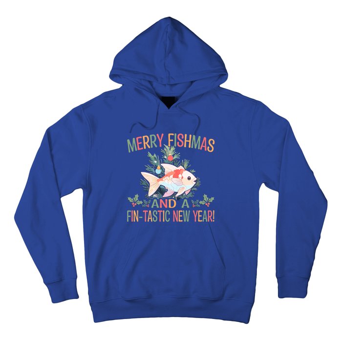 Fishing Merry Fishmas And A Fintastic New Year Gift Hoodie