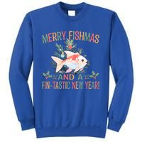 Fishing Merry Fishmas And A Fintastic New Year Gift Sweatshirt