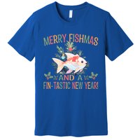 Fishing Merry Fishmas And A Fintastic New Year Gift Premium T-Shirt