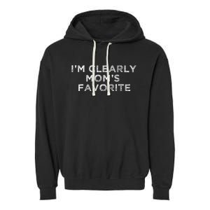 Funny Moms FavoriteIM Clearly MomS Favorite Garment-Dyed Fleece Hoodie