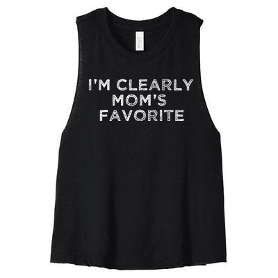 Funny Moms FavoriteIM Clearly MomS Favorite Women's Racerback Cropped Tank