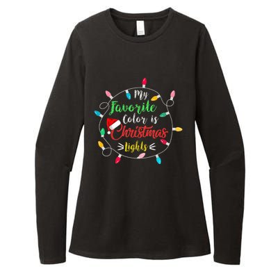 Funny My Favorite Color Is Christmas Lights Womens CVC Long Sleeve Shirt