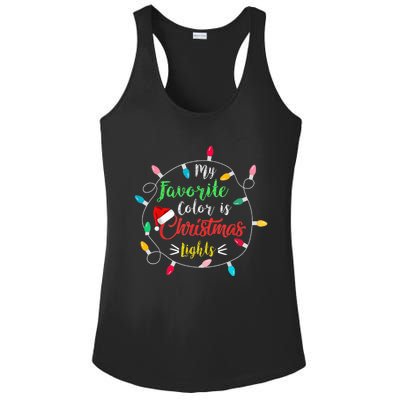 Funny My Favorite Color Is Christmas Lights Ladies PosiCharge Competitor Racerback Tank