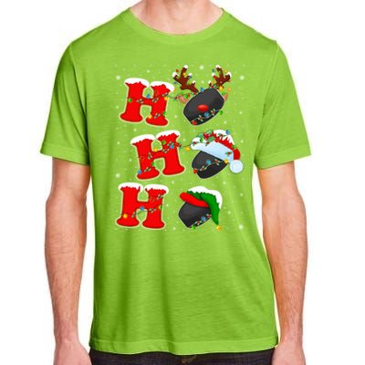 Funny Matching Family Santa Ho Ho Ho Ice Hockey Christmas Gift Adult ChromaSoft Performance T-Shirt