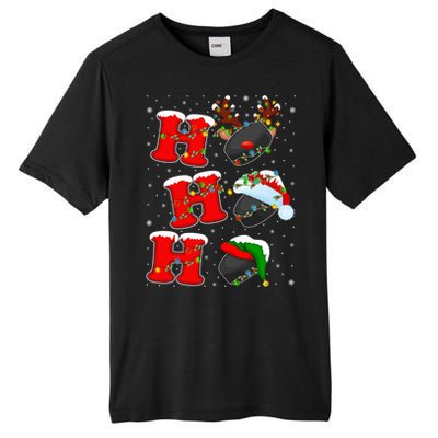 Funny Matching Family Santa Ho Ho Ho Ice Hockey Christmas Gift Tall Fusion ChromaSoft Performance T-Shirt