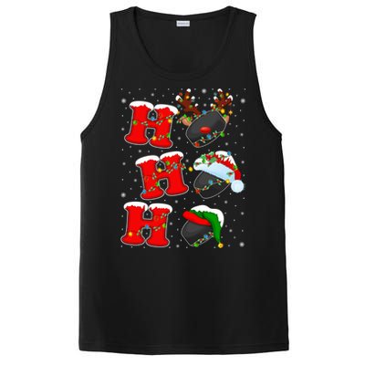 Funny Matching Family Santa Ho Ho Ho Ice Hockey Christmas Gift PosiCharge Competitor Tank