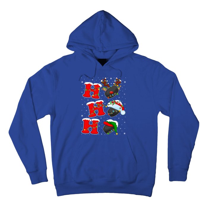 Funny Matching Family Santa Ho Ho Ho Ice Hockey Christmas Gift Hoodie