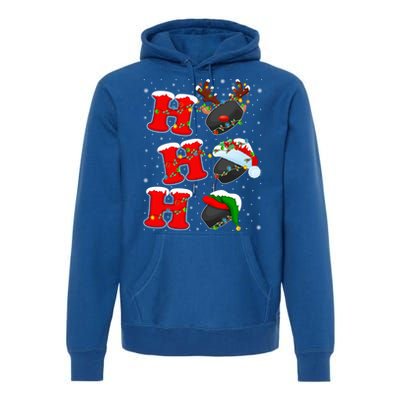 Funny Matching Family Santa Ho Ho Ho Ice Hockey Christmas Gift Premium Hoodie