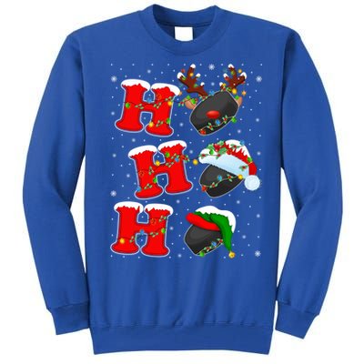 Funny Matching Family Santa Ho Ho Ho Ice Hockey Christmas Gift Tall Sweatshirt