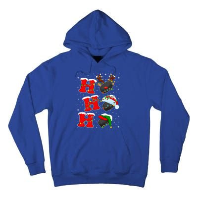 Funny Matching Family Santa Ho Ho Ho Ice Hockey Christmas Gift Tall Hoodie