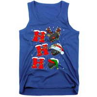 Funny Matching Family Santa Ho Ho Ho Ice Hockey Christmas Gift Tank Top