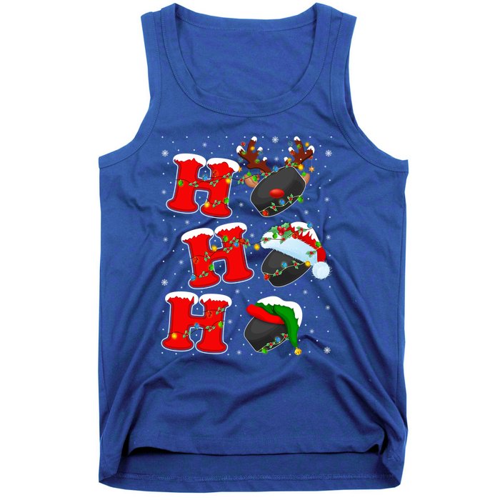 Funny Matching Family Santa Ho Ho Ho Ice Hockey Christmas Gift Tank Top