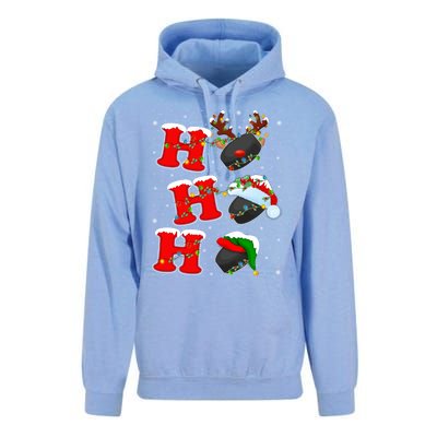 Funny Matching Family Santa Ho Ho Ho Ice Hockey Christmas Gift Unisex Surf Hoodie