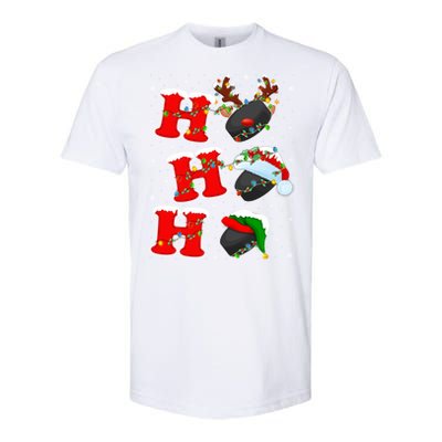 Funny Matching Family Santa Ho Ho Ho Ice Hockey Christmas Gift Softstyle CVC T-Shirt