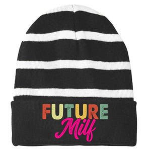 Future Milf Striped Beanie with Solid Band