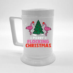 Flamingo Merry Flocking Christmas Funny Xmas Cool Gift Beer Stein