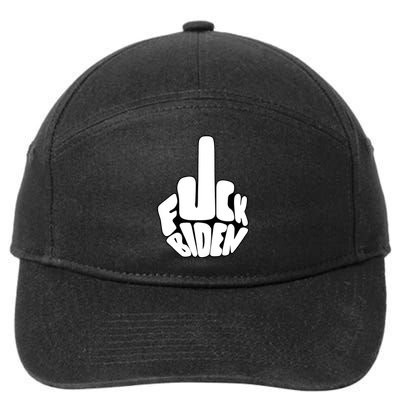 Funny Middle Finger Fuck Biden Anti Joe Biden 7-Panel Snapback Hat