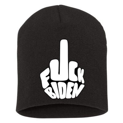 Funny Middle Finger Fuck Biden Anti Joe Biden Short Acrylic Beanie