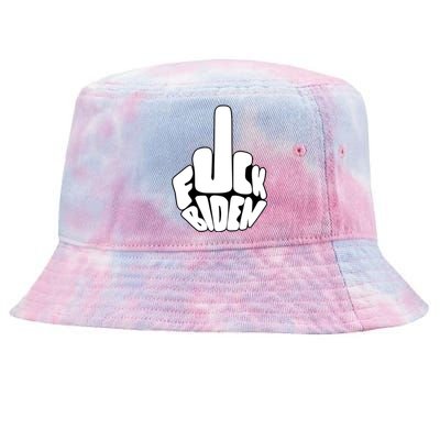 Funny Middle Finger Fuck Biden Anti Joe Biden Tie-Dyed Bucket Hat