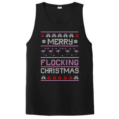 Flamingo Merry Flocking Christmas Funny Xmas Pajama Cool Gift PosiCharge Competitor Tank