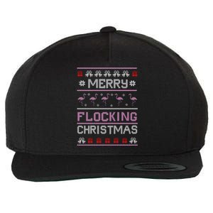 Flamingo Merry Flocking Christmas Funny Xmas Pajama Cool Gift Wool Snapback Cap