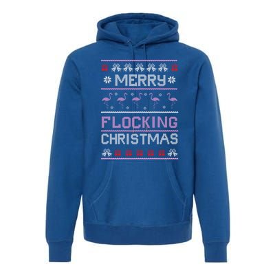 Flamingo Merry Flocking Christmas Funny Xmas Pajama Cool Gift Premium Hoodie