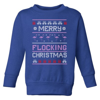 Flamingo Merry Flocking Christmas Funny Xmas Pajama Cool Gift Toddler Sweatshirt