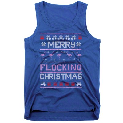 Flamingo Merry Flocking Christmas Funny Xmas Pajama Cool Gift Tank Top