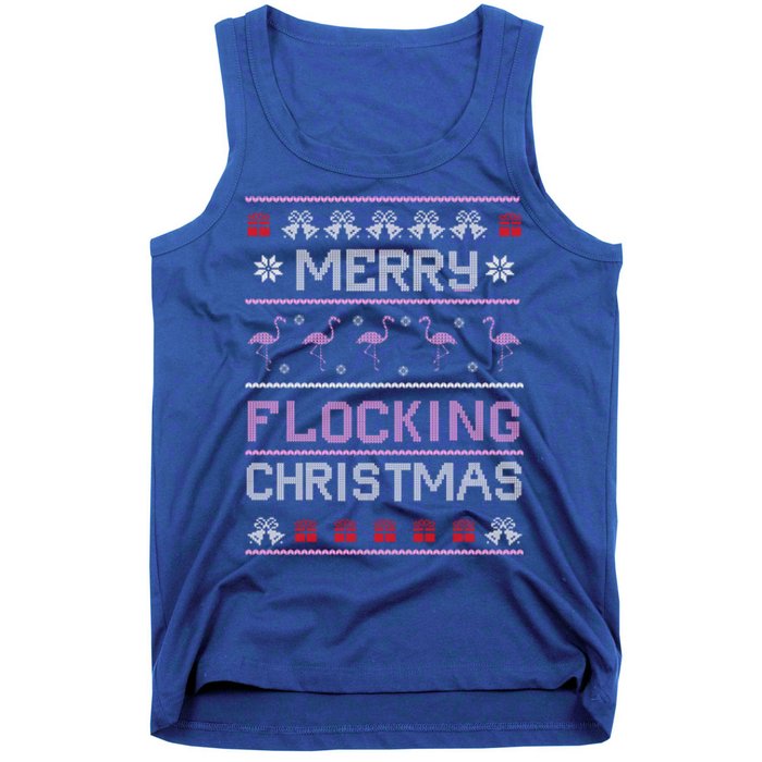 Flamingo Merry Flocking Christmas Funny Xmas Pajama Cool Gift Tank Top