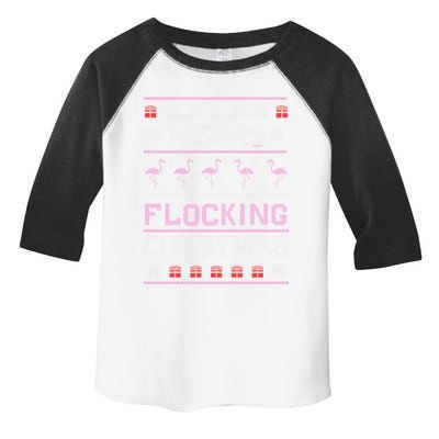 Flamingo Merry Flocking Christmas Funny Xmas Pajama Cool Gift Toddler Fine Jersey T-Shirt