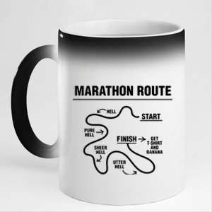 Funny Marathon 11oz Black Color Changing Mug