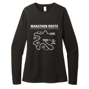 Funny Marathon Womens CVC Long Sleeve Shirt