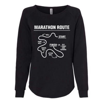 Funny Marathon Womens California Wash Sweatshirt