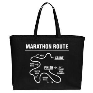 Funny Marathon Cotton Canvas Jumbo Tote