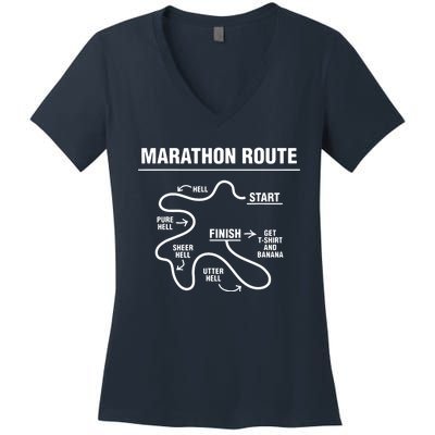 Funny Marathon Women's V-Neck T-Shirt