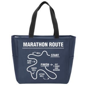 Funny Marathon Zip Tote Bag